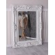 Oglinda Shabby Chic alba antichizata