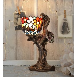 Lampa Tiffany cu o femeie