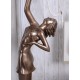 Lampa Art Deco cu o femeie cu faclie in mana
