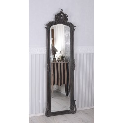 Oglinda Jugendstill din cristal cu o rama neagra