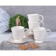 Set patru cesti de cafea din portelan alb