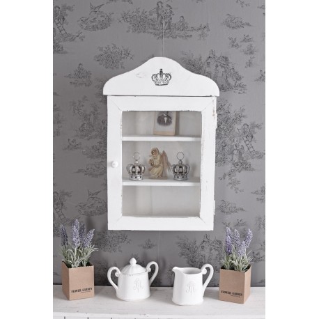 Bufetel din lemn masiv alb antichizat